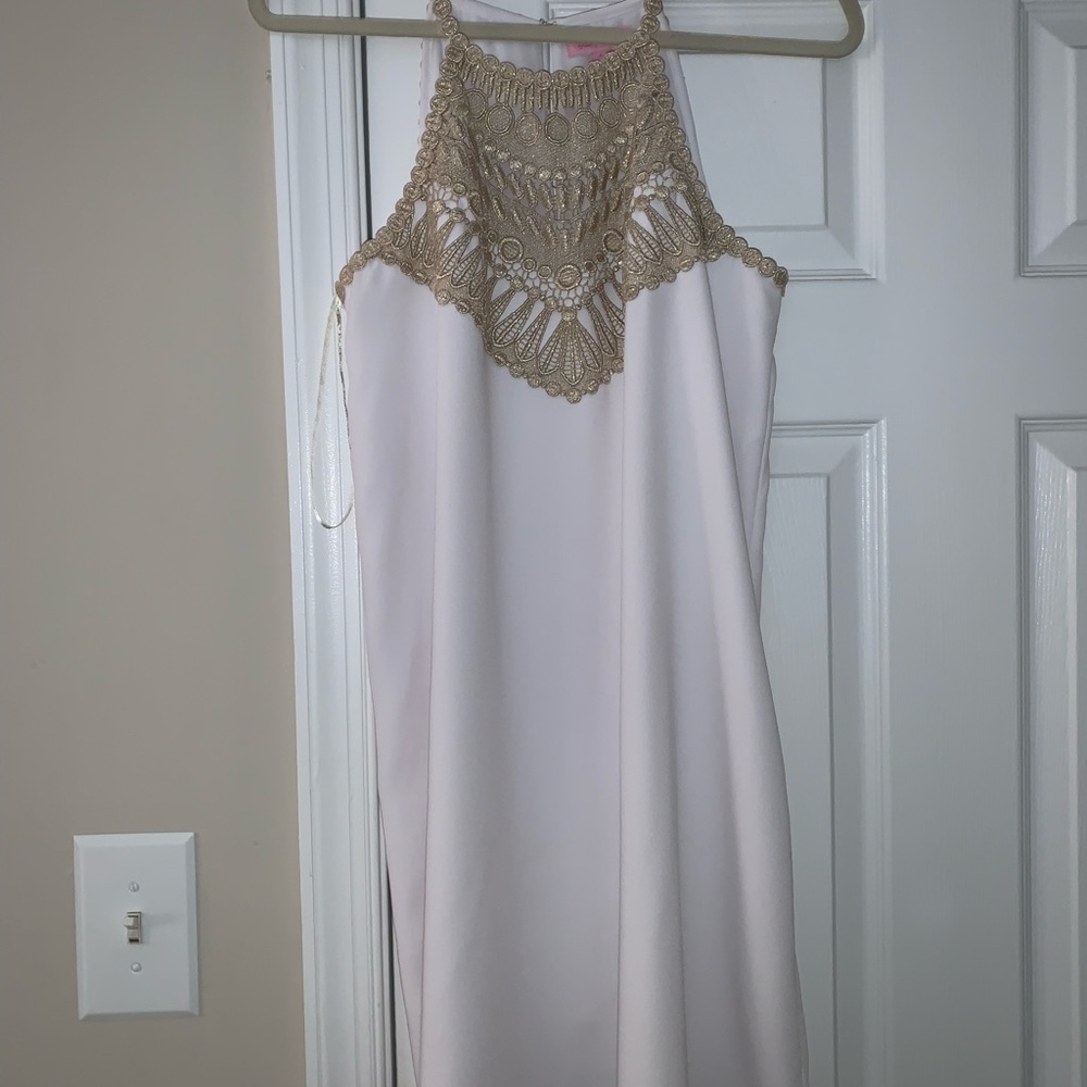White & Gold Lilly Pulitzer Dress